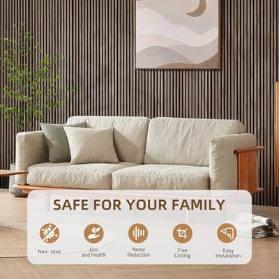 Wood Panels For Wall Acoustic Panels For Interior Wall Decor, 3D Wood Slat Wall Panel/Fluted Sound Absorbing Noise Cancelling Panels - 5 Pack Color Samples image 3