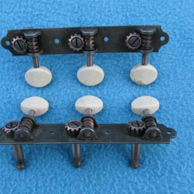 Vintage 1959 Kay Catalina K6868 TUNERS TUNING PEGS-BRASS Posts Pegs-3x3 Kay STYLE LEADER image 5