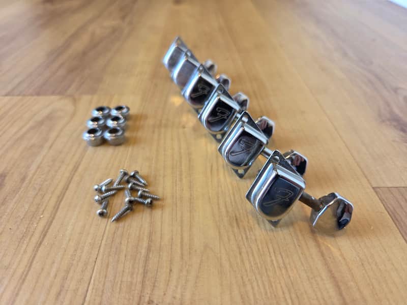 Set of Vintage Late 1970's Fender Guitar Tuners w/ Ferrules, Screws! image 1