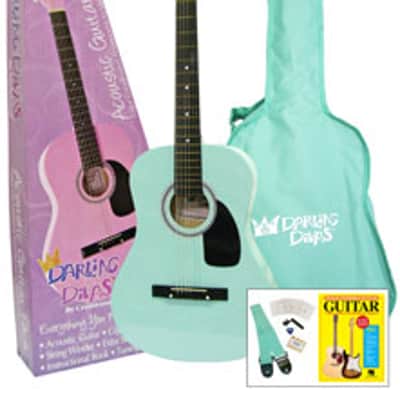 Darling Diva DDPKG03PK Acoustic Guitar, Cotton Candy Pink image 2