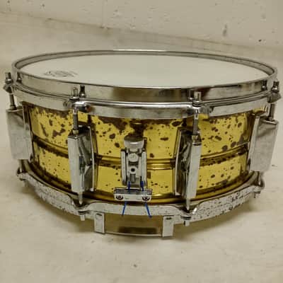 Yamaha SD495 Seamless Natural Brass Snare Drum 5.5x14"Vintage90 Recording Custom image 5