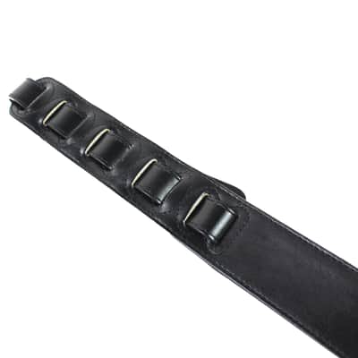 Walker & Williams KB-24 Skinny Black & Ruby Red Carved Grain Leather Strap w/Koi Design image 10