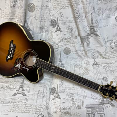 2010 Gibson Super Dove Vintage Sunburst Original Hard Shell Case Built In Electronics image 13