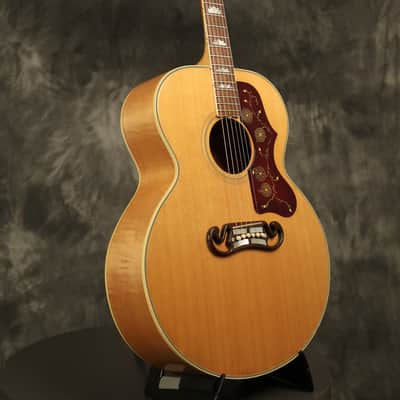 1962 Gibson J-200 Natural/BLONDE with highly figured flame maple back + sides image 10