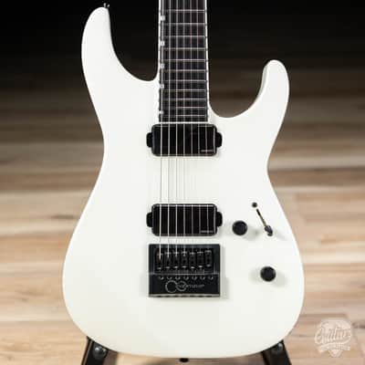 ESP E-II M-II 7B Baritone 7-String Evertune Guitar w/ Case – Pearl White image 2