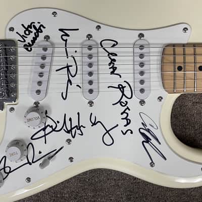 Squier- Affinity Strat, signed by Los Lobos image 2