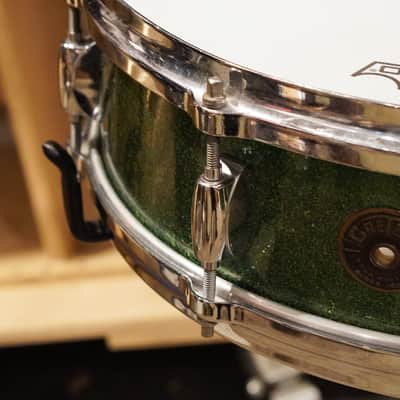 Gretsch 12/14/18/4x14" Round Badge Drum Set - 1950s Green Sparkle image 22