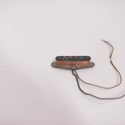 1968-1969 Vintage Fender Stratocaster Middle Neck Pickup Gray-Bottom Staggered-Pole Cloth-Wire Nonworking 1960's image 5