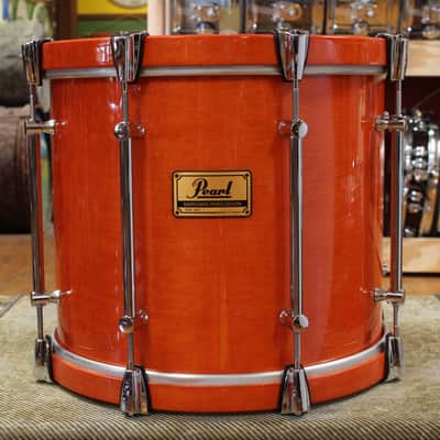 Pearl 12x14 Pipe Band Tenor Drum in Orange Lacquer image 1