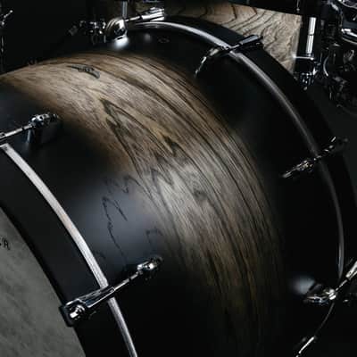 Tama TWB2216-ASBJ STAR Walnut Bass Drum 22 - Satin Black Japanese Sen Burst image 15