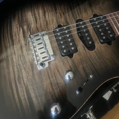 Suhr Modern Plus HSH with Pau Ferro Fretboard Flamed Top Trans Charcoal Burst image 14