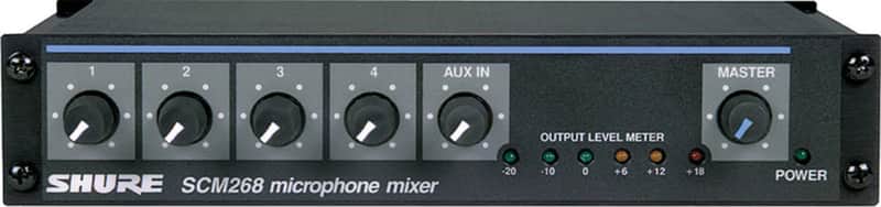 Shure SCM268 4-Channel Microphone Mixer image 1