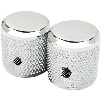 Fender Pure Vintage '58 Telecaster Knurled Knobs (2) Chrome/Aluminum image 2