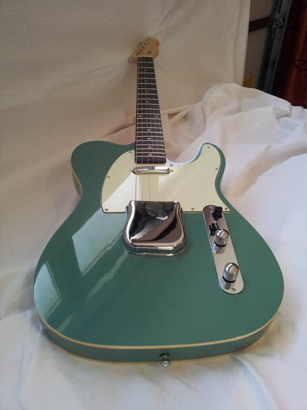 palm guitar studio "tele" 2013 surf green image 1
