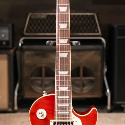 Epiphone Les Paul Standard 50s Figured Electric Guitar - Washed Cherry Sunburst with Gig Bag image 4
