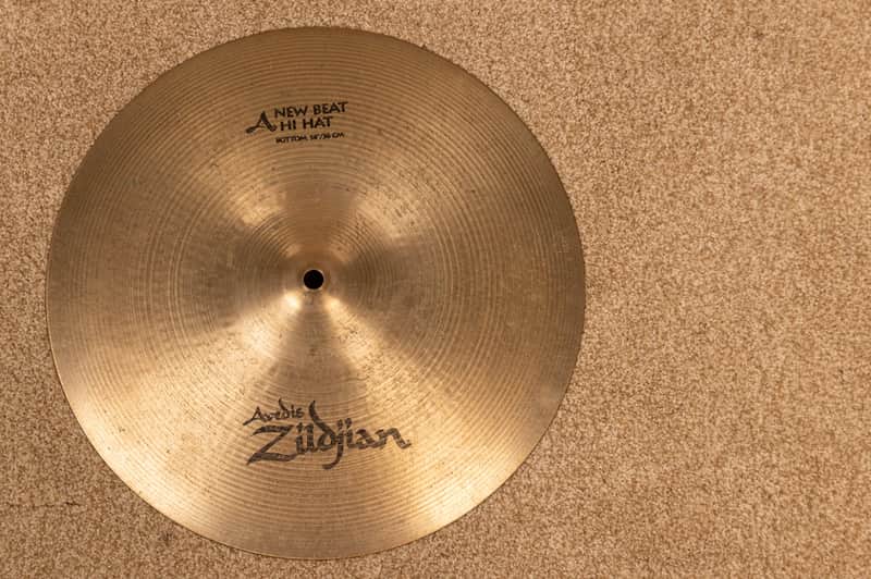 1990s Zildjian A 14" New Beat Hi Hat Bottom Cymbal 1438g image 1