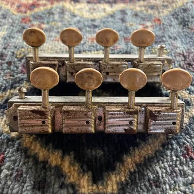 1950s Kluson No Line Vintage Nickel D8 Console Lap Steel Guitar Tuners!P228 image 1