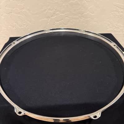 Vintage 30's/40's Slingerland Radio King 14" 8 Hole COB Chrome-over-Brass Stick Chopper Hoop (Rm 4 Box 32) image 4