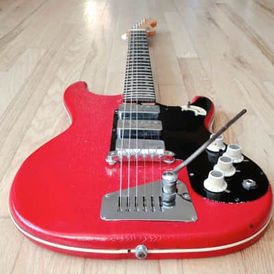 1964 Hofner 173 Vintage Electric Guitar Red Croc Selmer Super 3 w/ 510 Pickups image 6