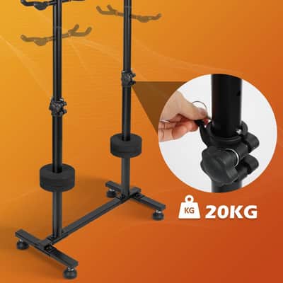 Guitar Stands Floor, 4 Adjustable Guitar Stand Holder, Heavy Duty 4 Guitar Stand for Acoustic Electric Guitars Bass Banjos, Folding Multi Guitar Stands 4-Holder image 1