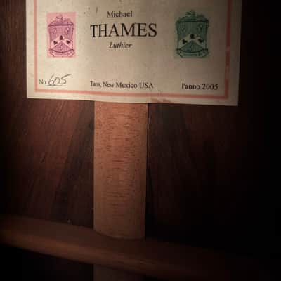 2005 Michael Thames "Double Top" Classical Guitar #605 image 11