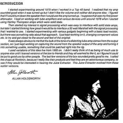 Rocktron Allan Holdsworth juice-extractor 1990’s image 4