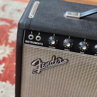 1966 Black Panel Fender Princeton Reverb-Amp - 110 Volts image 2