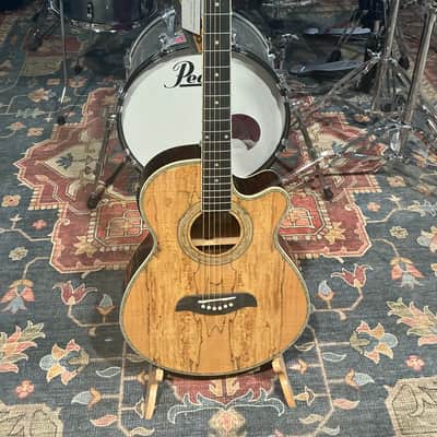 Oscar Schmidt 6 String Acoustic-Electric Guitar Right, Spalted Maple (OG10CESM) image 2