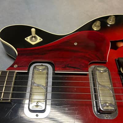 1960's Harmony H-66 Vibra Jet Sunburst w/OSSC & Strap & Cord ! 1-OWNER !! RARE!!! image 10