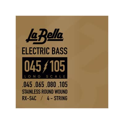 La Bella RX-S4C RX Stainless Steel Round Wound Standard Light 45-105 image 1