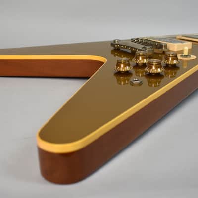 2014 Gibson Custom Shop L.E Flying V Standard Goldtop Electric Guitar w/OHSC image 6
