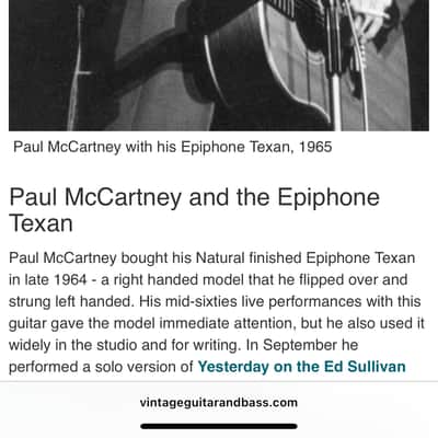 Epiphone FT-79 Texan 1958 - 1969 - Natural image 25