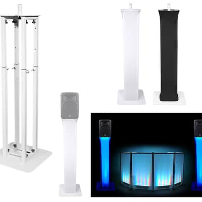 (1) Rockville White Adjustable Totem Stand For Rockville RPG12BT 12" Speaker image 1