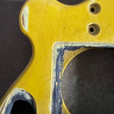 Yellow Mini Electric Pignose Style Guitar Body DIY Project image 3