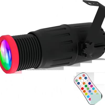 18W Pinspot Light with Remote, Manual Focus 16 Colors RGBW LED Beam Spotlight, Dimmable Mirror Ball Light Stage Lighting for Party Show Children's Theater image 1