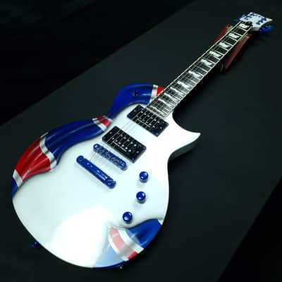 ESP LTD EC-1000 Deluxe Custom Union Jack Flag finish Seymour Duncan Distortion pickups + hardcase image 3