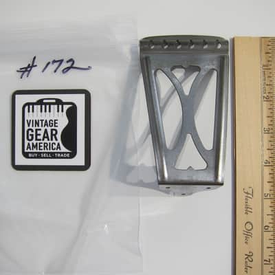 Harmony & Silvertone Flat Top Guitar Tailpiece Authentic Vintage Part Circa-1950s-1960s-Chrome image 8