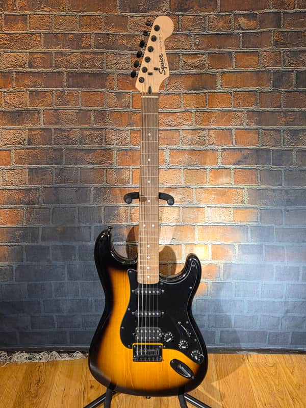 Squier Stratocaster HSS 2-Color Sunburst New Strings Set Up & Bag image 1