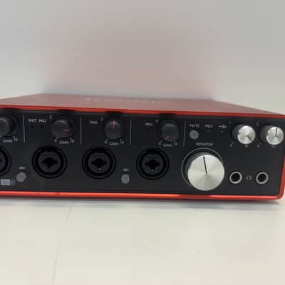 Focusrite Scarlett 18i8 2nd Gen USB Audio Interface 2016 - 2018 - Red / Black image 2