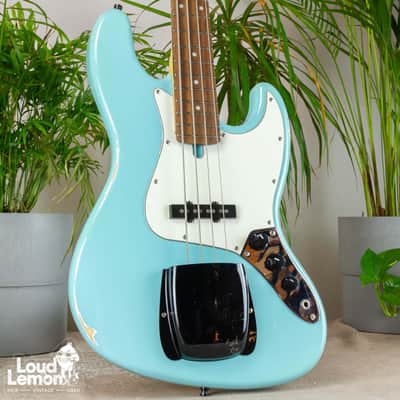 Bacchus BJB-1R Universe Series Jazz Bass 2000s Sonic Blue Relic image 4