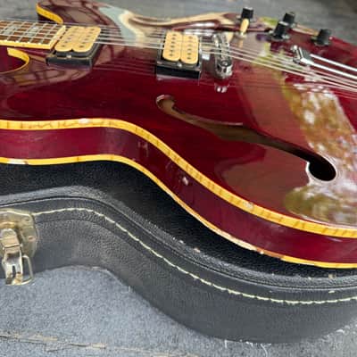 Vintage Epiphone Riviera Japan 1983 Maxons - Wine Red image 14