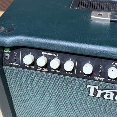 Trace Elliot C50 Speed Twin Combo 1995 - killer combo in Green & Blue Tolex all NOS & never used. image 6