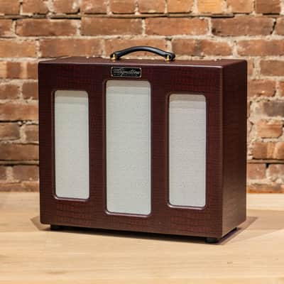 Magnatone Varsity Reverb 15W 1x12 Combo - Burgundy Crocodile Bild 5
