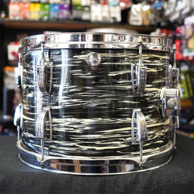 Vintage 1969 Ludwig USA 13" Maple Tom - Black Oyster Pearl + Keystone Badge | 9x13" image 12