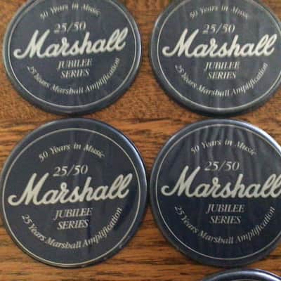 Marshall Vintage Silver Jubilee coasters and Marshall Amplification sticker 1987 image 3