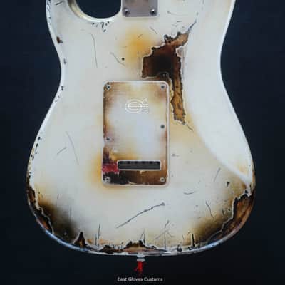 Fender Stratocaster Snowberry White Heavy Aged Relic by East Gloves Customs image 3