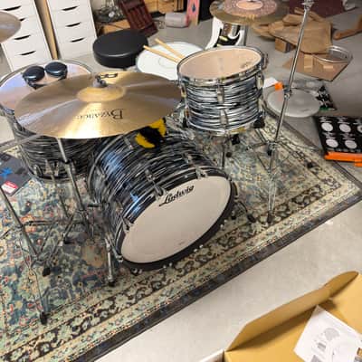 Ludwig Classic Maple Fab 3 Shell Pack with Snare - Black Oyster (LIKE NEW) image 3