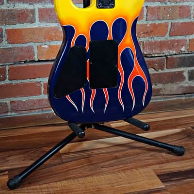 Jackson USA Custom Super Strat Charvel San Dimas Style Fender Headstock 1991 Hot Rod Flames image 12