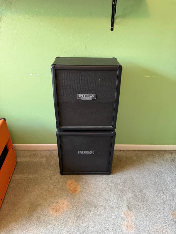 Mesa Boogie 60 watt 1x12 slanted speaker cabinet and straight 2022 - Black image 1