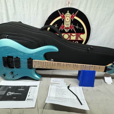 Kiesel A2 6 6-string Guitar with Gig Bag - Blue Mist Metallic image 1